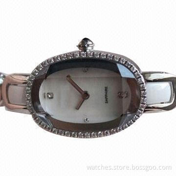 2014 New Luxury High-quality Ceramic Bracelet Fashionable Watch for Women, Waterproof, Diamond